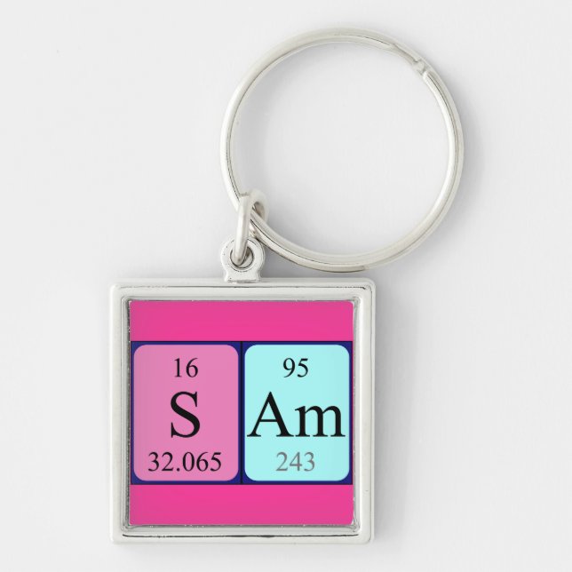 Sam periodic table name keyring (Front)