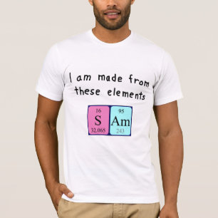 Sam periodic table name shirt