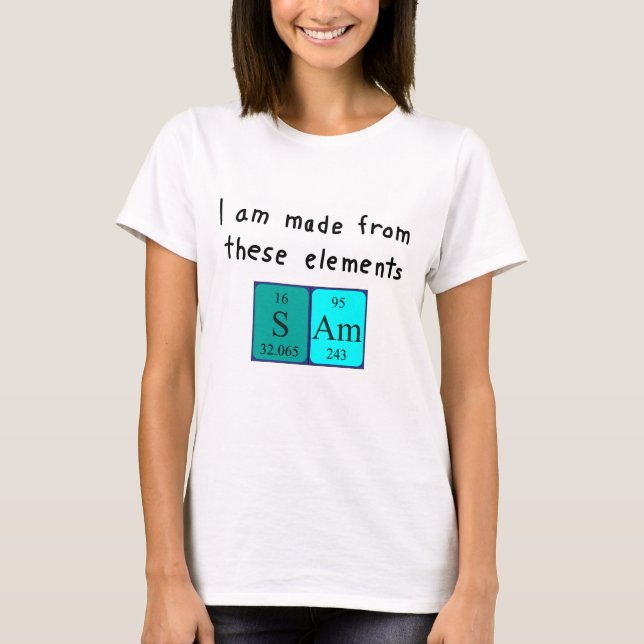 Sam periodic table name shirt (Front)