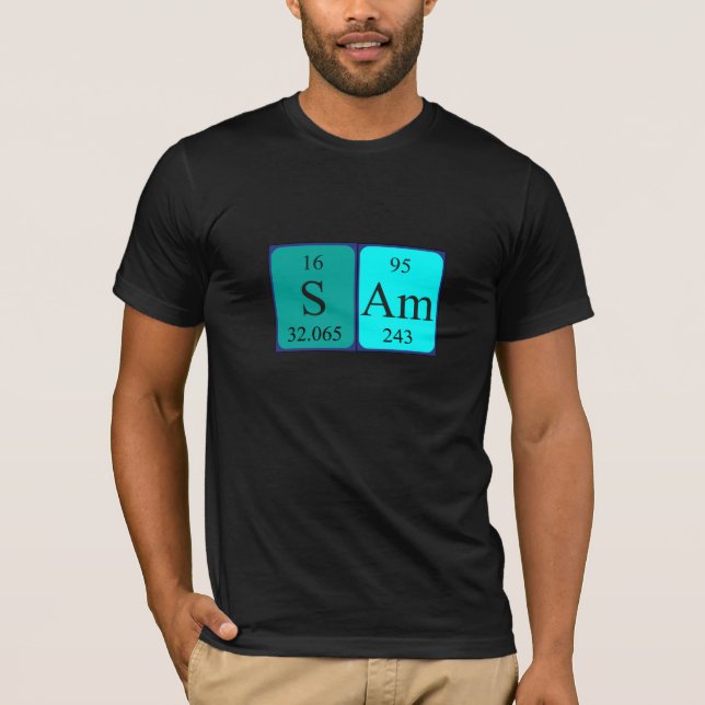 Sam periodic table name shirt (Front)