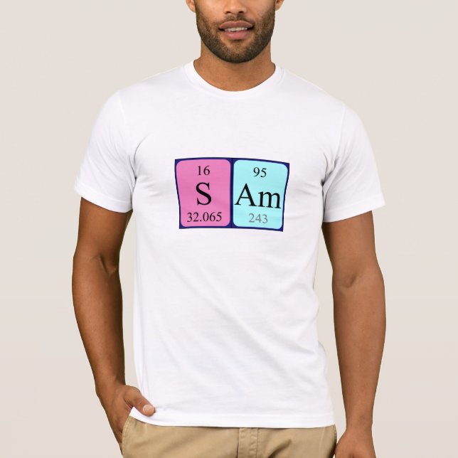Sam periodic table name shirt (Front)