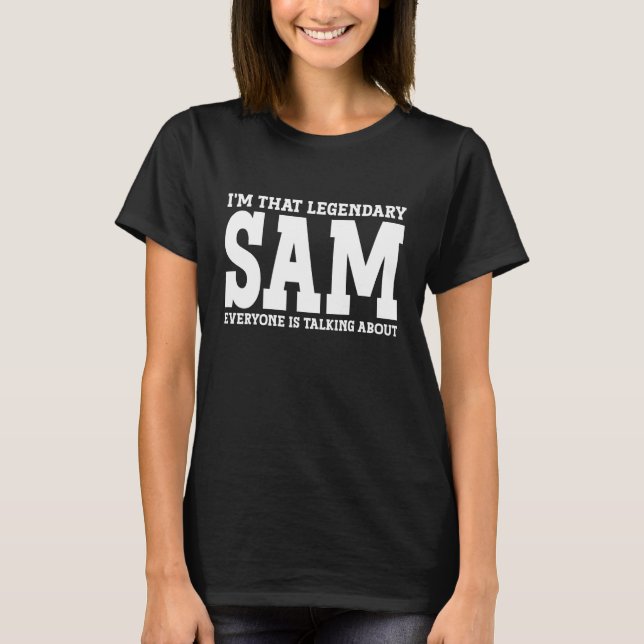Sam Personal Name  Sam T-Shirt (Front)