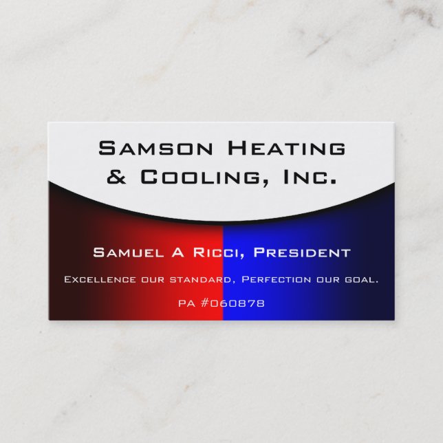 Sam Ricci Red White and Blue Business Cards (Front)