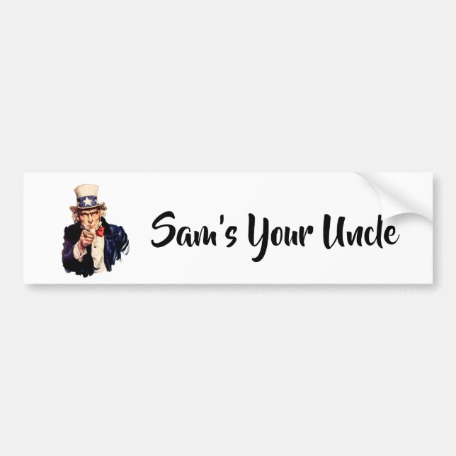 Sam’s Your Uncle Bumper Sticker (Front)
