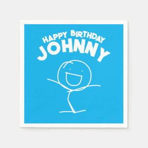 Sam Stickman Birthday Paper Napkins