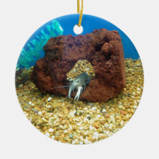 Sam the blue lobster crayfish ceramic ornament