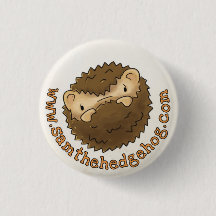 Sam The Hedgehog Button Badge