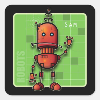 Sam the Robot Square Sticker