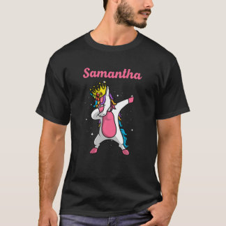 SAMANTHA Gift Name Personalised Birthday Dabbing U T-Shirt