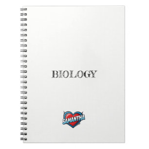 Samantha Heart White Notebook