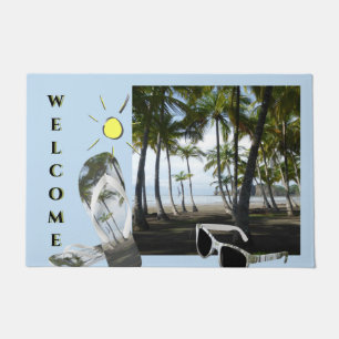 Sámara Beach Sunny WELCOME Cust. Door Mat