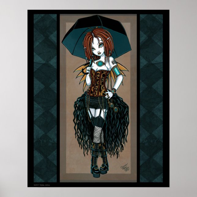 "Samara"  Steampunk Cyber Fairy Poster (Front)