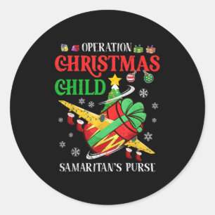 Samaritan's Purse Operation Christmas Child Funny  Classic Round Sticker