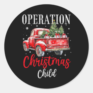 Samaritan's Purse Operation Christmas Child Funny Classic Round Sticker
