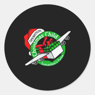 Samaritan's Purse Operation Christmas Child Funny  Classic Round Sticker