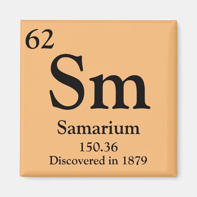 Samarium Periodic Table Magnet (Front)
