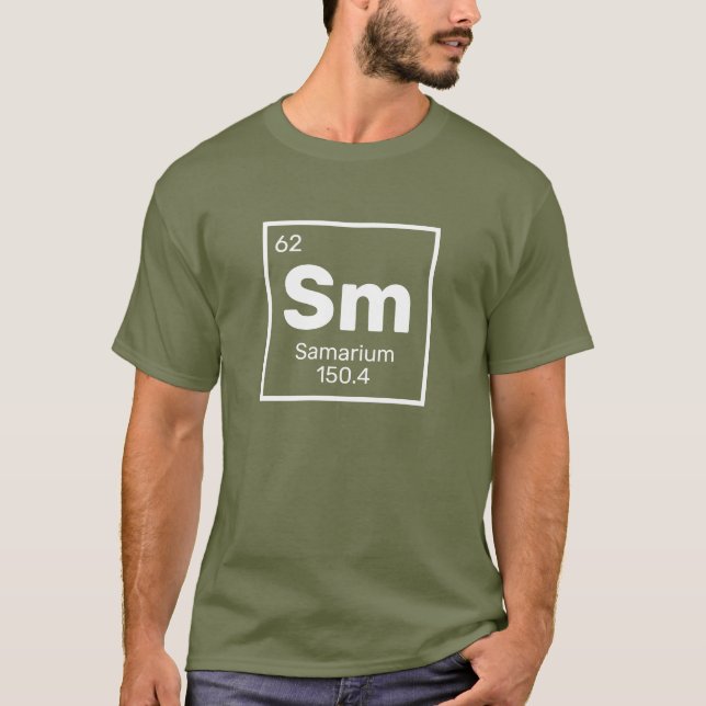 Samarium / Periodic Table - Sm Element T-Shirt (Front)