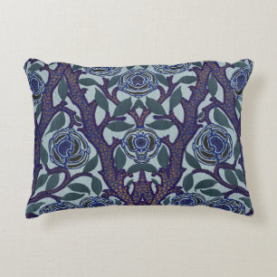 Samarkand inspired Floral Pattern Art Nouveau Decorative Cushion