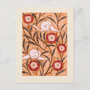 Samarkande, Art Nouveau Flower Pattern, Postcard
