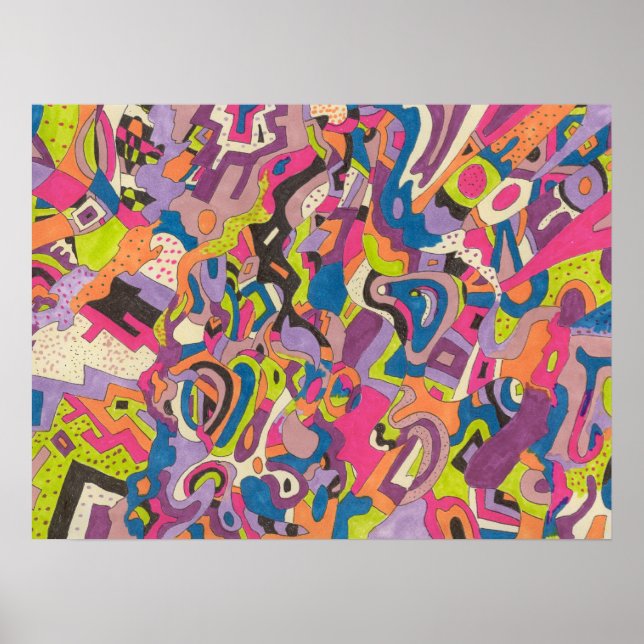 "Samba" 24x18 Abstract Poster (Front)