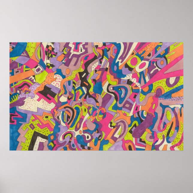 "Samba" Abstract Art Poster (Front)