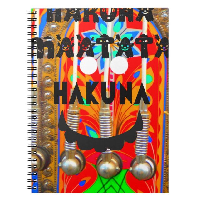 Samba Carnival colours Hakuna Matata blings.png Notebook (Front)
