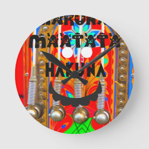 Samba Carnival colours Hakuna Matata blings.png Round Clock