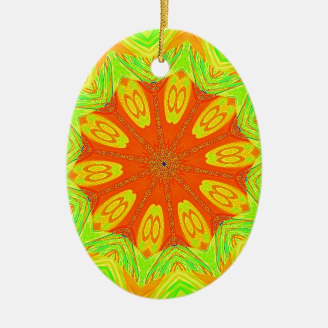 Samba Motif Art Print Ceramic Tree Decoration (Front)