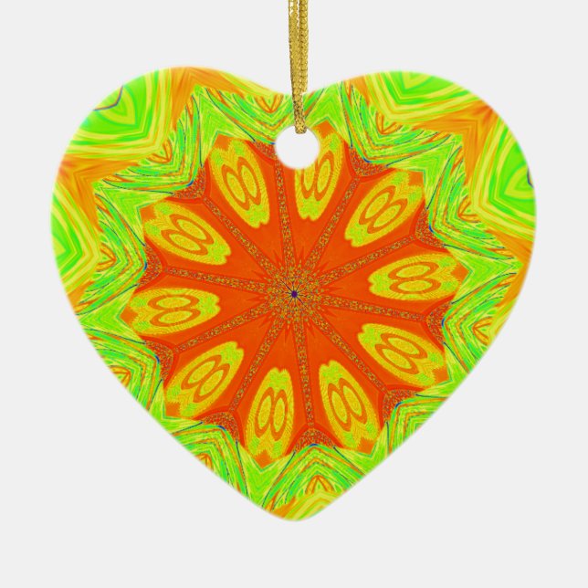 Samba Motif Art Print Ceramic Tree Decoration (Front)