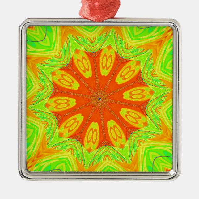 Samba Motif Art Print Metal Ornament (Front)