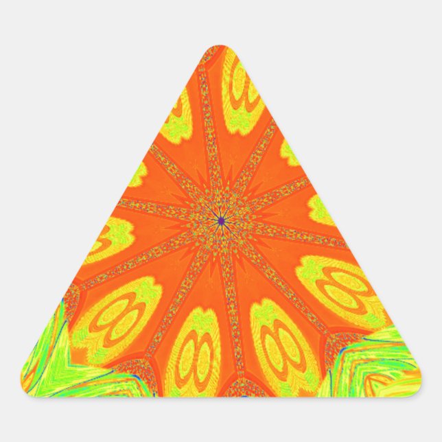 Samba Motif Art Print Triangle Sticker (Front)