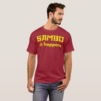 SAMBO -it happens MMA shirt Yellow text