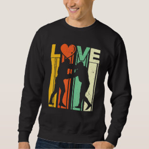 Sambo judo Wrestling Martial art LOVE retro style Sweatshirt