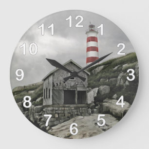 Sambro Lighthouse, Sambro Island, Nova Scotia Large Clock