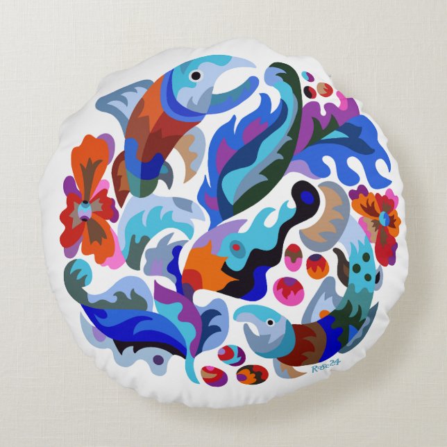 Samchykivka Salmon Pillow (Back)