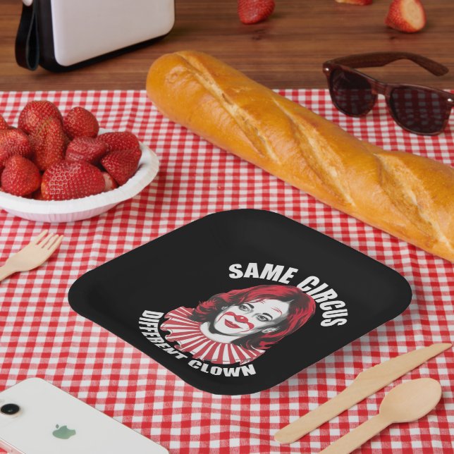 Same Circus Different Clown Anti Kamala 2024 Paper Plate (Picnic)