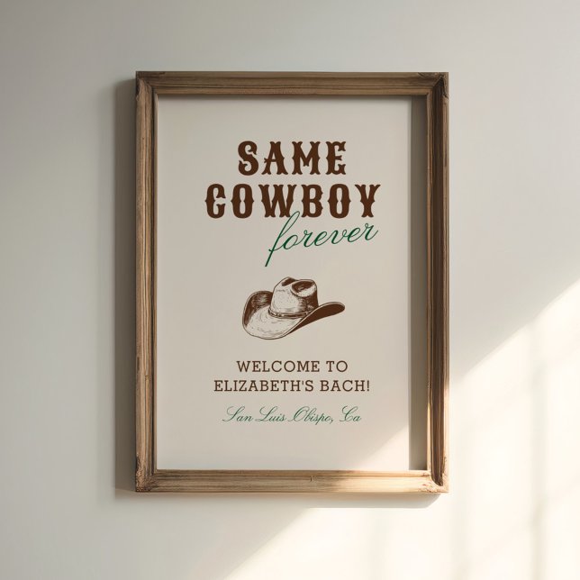 Same Cowboy Forever Bachelorette Weekend Poster (Creator Uploaded)