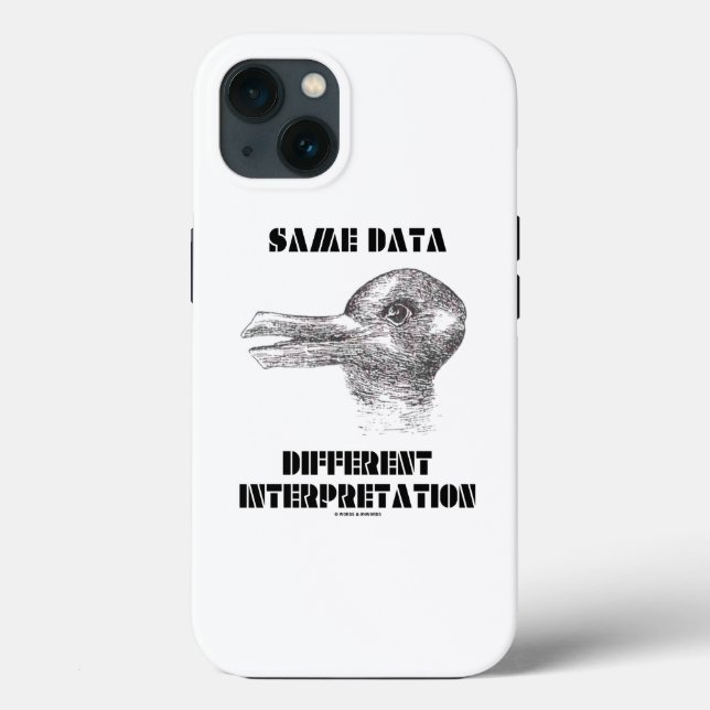 Same Data Different Interpretation Duck Rabbit Case-Mate iPhone Case (Back)