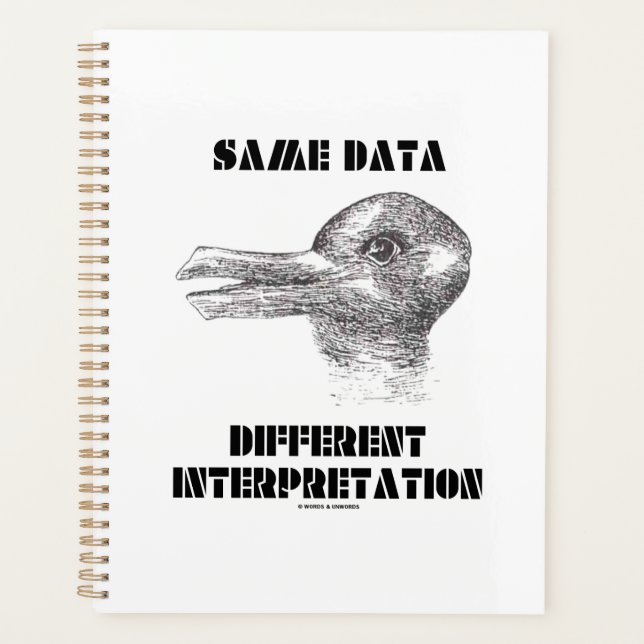 Same Data Different Interpretation Duck Rabbit Planner (Front)