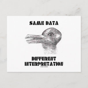Same Data Different Interpretation (Duck Rabbit) Postcard