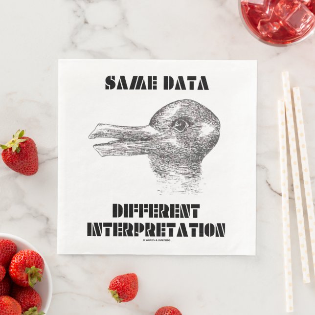 Same Data Different Interpretation Illusion Psyche Napkin (Insitu)