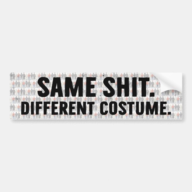 Same Different Costume Bumper Sticker (Front)