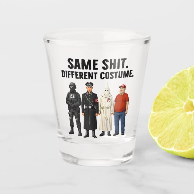 Same Different Costume Shot Glass (Front)