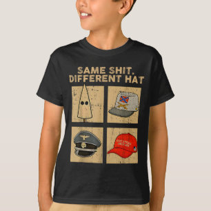Same Different Hat Retro Vintage Funny Jokes Men W T-Shirt