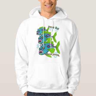 Same Fins Different Journeys Colourful Fish Art  Hoodie