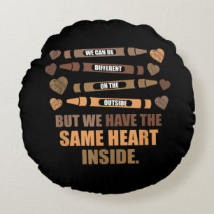 Same Heart Black History Month African American Round Cushion
