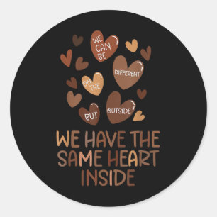Same Heart Black History Month African American Wo Classic Round Sticker