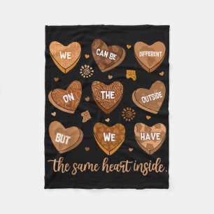 Same Heart Black History Month African American Wo Fleece Blanket