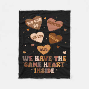Same Heart Black History Month African American Wo Fleece Blanket