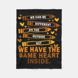 Same Heart Black History Month African American Wo Fleece Blanket